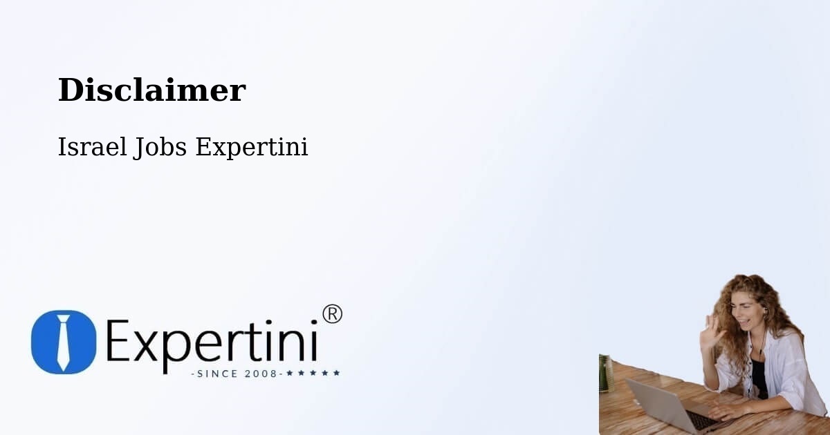 Disclaimer – Sallama - Israel Jobs Expertini